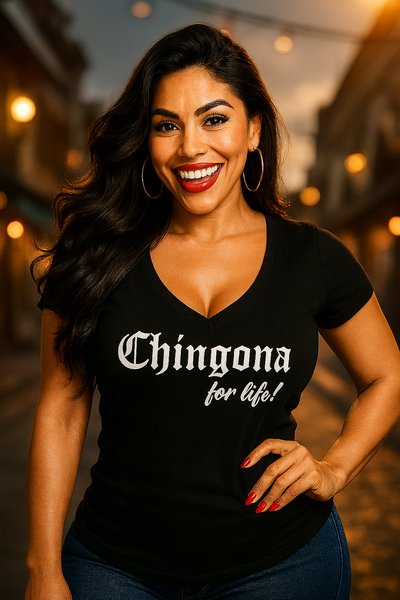 "Chingona for Life!" V-Neck