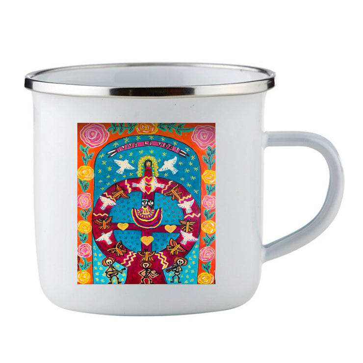 Nine Skeletons Mariachi Jalisco-TOL 11 oz. Enamel Camping Cup (Wholesale)