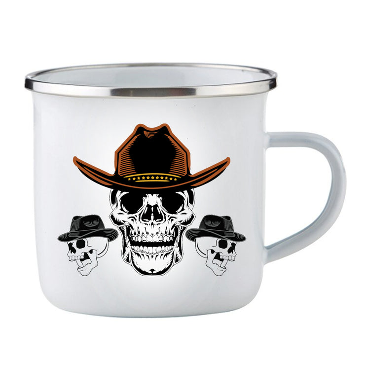3 Cowboys Enamel Camping Cup