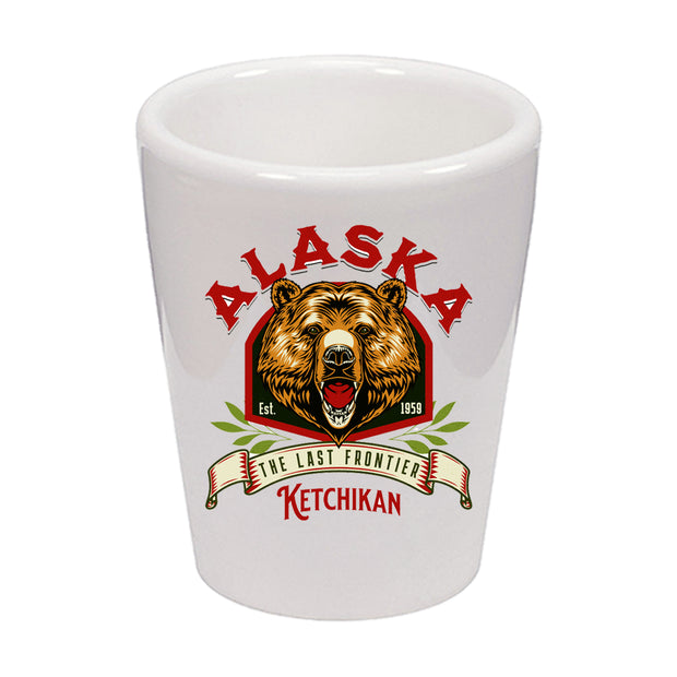 Alaskan Bear Shot Glass Ceramic 1.5 oz.