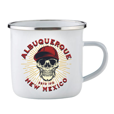 Albuquerque Baseball Skull Rays Enamel Camping Cup