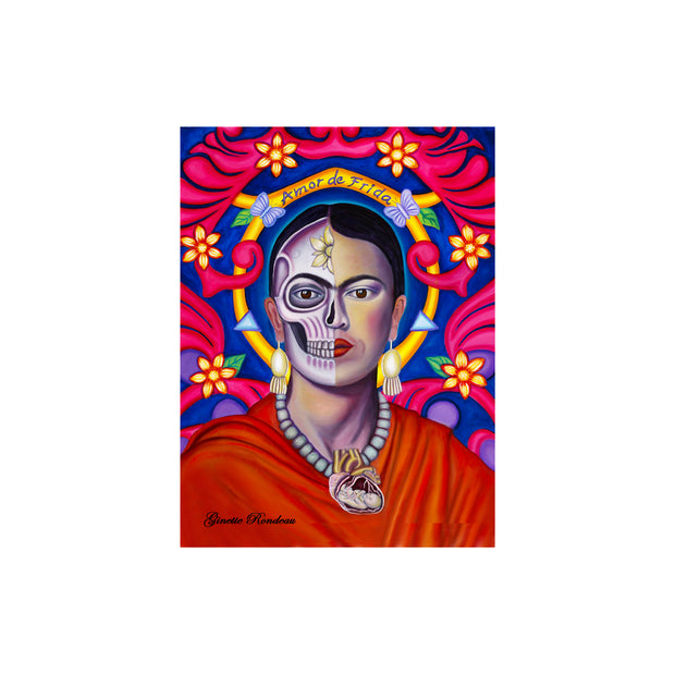 Bronze Baboon wholesale. We make custom magnets. "Amor De Frida" 2.5” x 3.5” Magnet