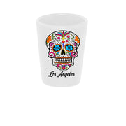Sugar Skull "Color Me" Shot Glass 1.5oz. Ceramic