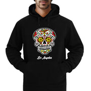 "Sugar Skull Color Me-Red" Hoodie Sweatshirt