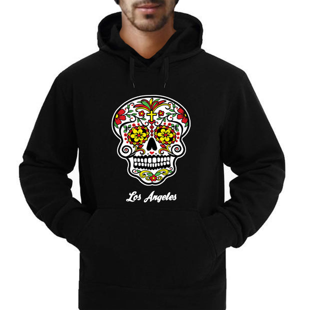"Sugar Skull Color Me-Red" Hoodie Sweatshirt