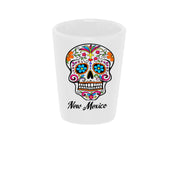 Sugar Skull "Color Me" Shot Glass 1.5oz. Ceramic