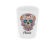 Sugar Skull "Color Me" Shot Glass 1.5oz. Ceramic