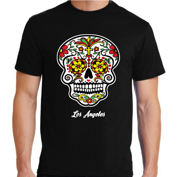 "Sugar Skull Color Me-Red" T-shirt