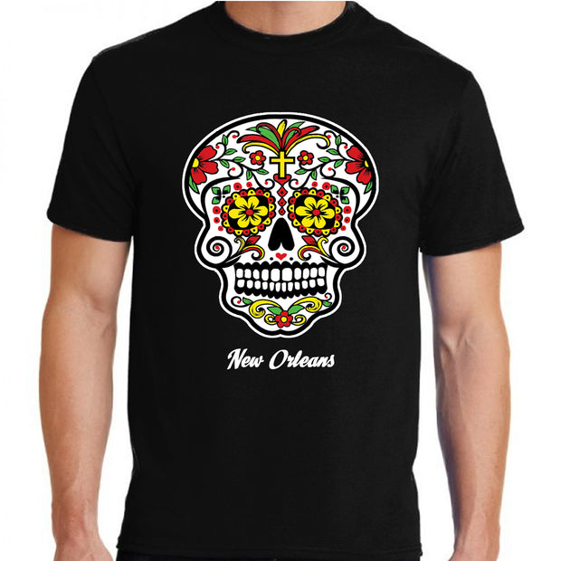 "Sugar Skull Color Me-Red" T-shirt