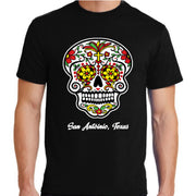 "Sugar Skull Color Me-Red" T-shirt