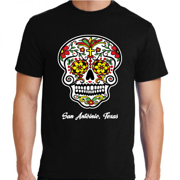 "Sugar Skull Color Me-Red" T-shirt
