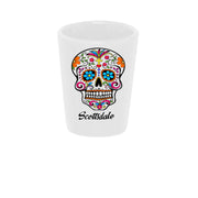 Sugar Skull "Color Me" Shot Glass 1.5oz. Ceramic