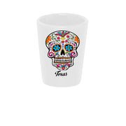 Sugar Skull "Color Me" Shot Glass 1.5oz. Ceramic