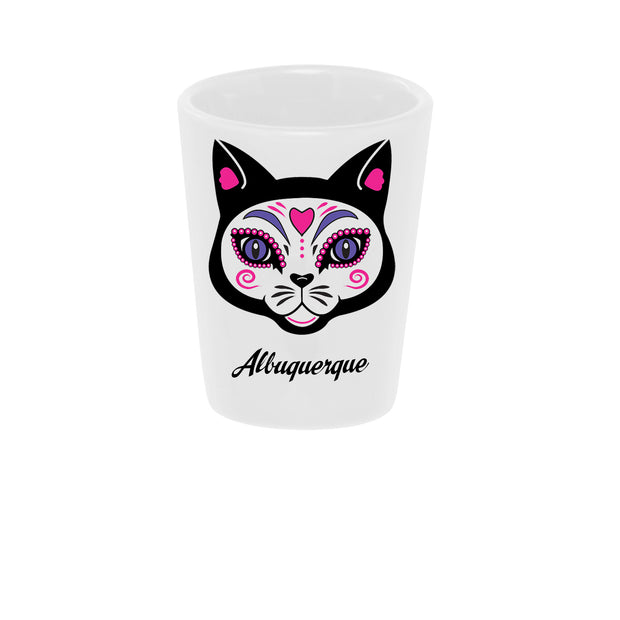 "El Gato" (the Cat) Shot Glass 1.5 oz. Ceramic