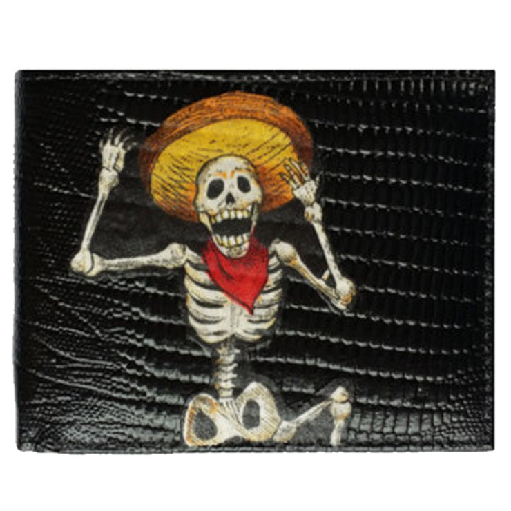Day of the Dead Fiesta Leather Wallet Set