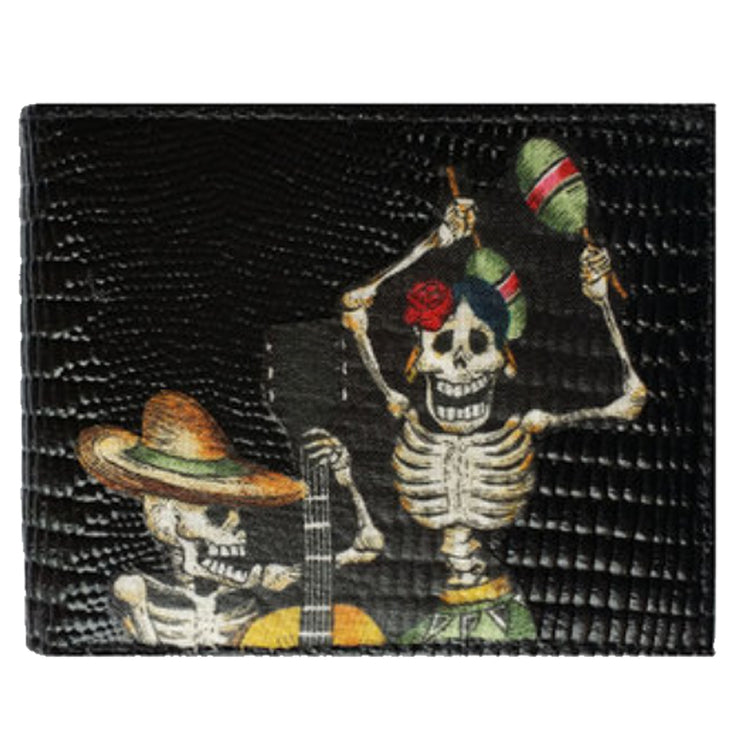 Day of the Dead Fiesta Leather Wallet Set