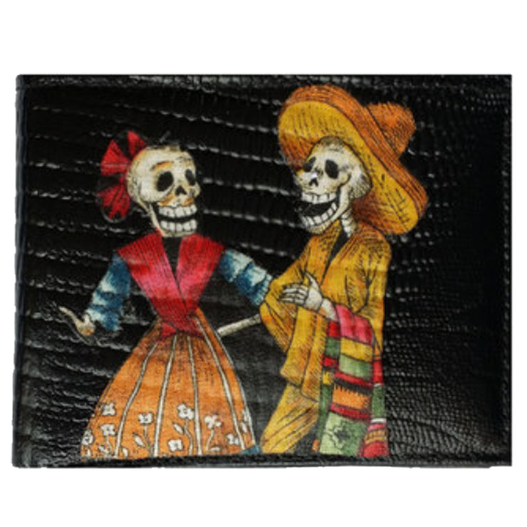 Day of the Dead Fiesta Leather Wallet Set