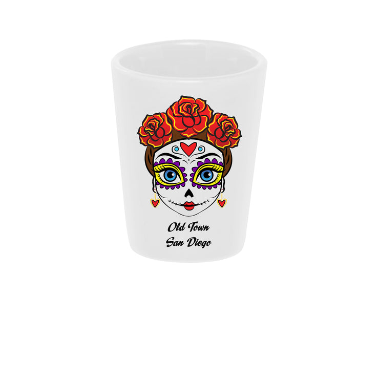 Bronze Baboon wholesale Friducha Old Town San Diego 1.5 oz. White Ceramic Shot Glass