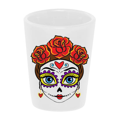 Bronze Baboon wholesale Friducha 1.5 oz. White Ceramic Shot Glass