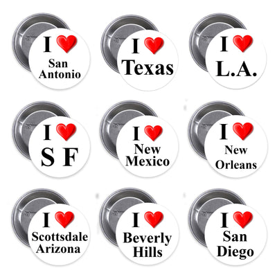 "I Love..." Buttons