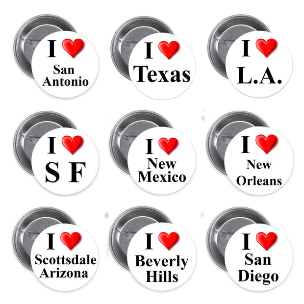 "I Love..." Buttons