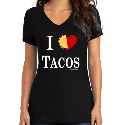 Bronze Baboon wholesale I Love Tacos  women's V-necks.