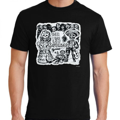 Bronze Baboon wholesale "Fiesta" Day of the Dead Unisex Cotton T-Shirt