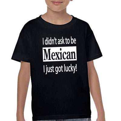 Bronze Baboon wholesale I Didn't Ask To Be Mexican, I Just Got Lucky kids t-shirts.