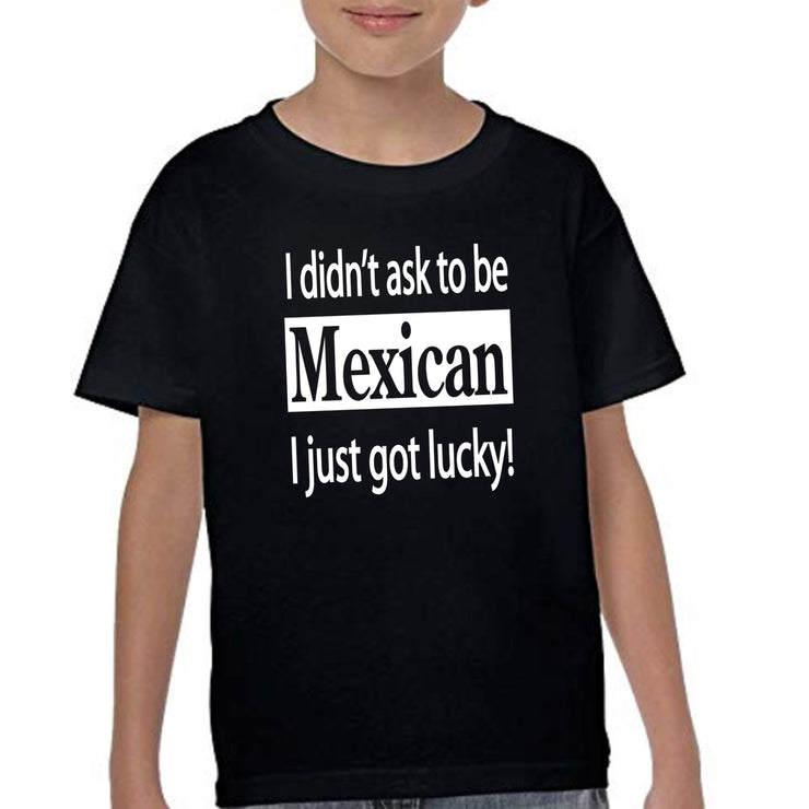 Bronze Baboon wholesale I Didn't Ask To Be Mexican, I Just Got Lucky kids t-shirts.