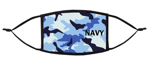 Navy Adjustable Face Mask (Camo)