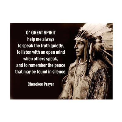 "Native American: Cherokee Prayer" 2.5” x 3.5” Magnet