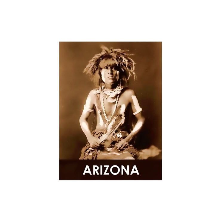 Bronze Baboon wholesale. Custom Magnets. "Native American: Old Crow Indian Warrior" 2.5” x 3.5” Magnet