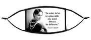 In Order to be Irreplaceable...(Coco Chanel) Adjustable Face Mask