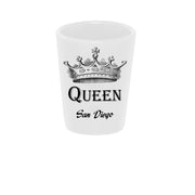 Queen 1.5 oz. White Ceramic Shot Glass