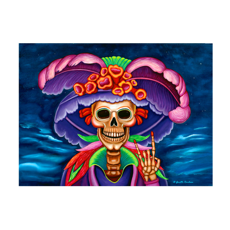 Bronze Baboon wholesale. Custom Magnets. ""Rock On Catrina" 2.5” x 3.5” Day of the Dead Magnet