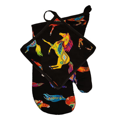 Horses of the Southwest Oven Mitt-Pot Holder Sets - Wholesale