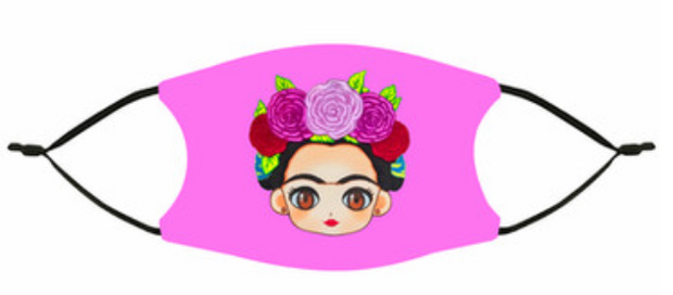 Frida Chula Pink Adjustable S-M w/4 Filters/ Washable/ Soft