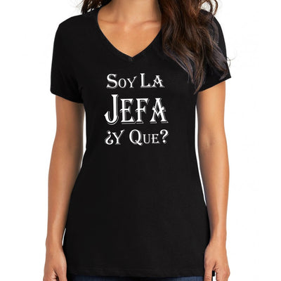 Wholesale by Bronze Baboon "Soy La Jefa ¿Y Que?" V-Neck T-Shirt