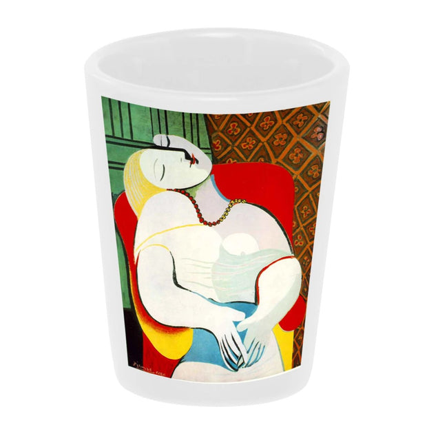 Bronze Baboon wholesale - "The Dream" by Picasso 1.5 oz. White Ceramic Shot Glass