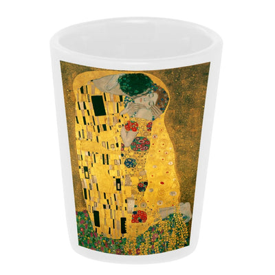Bronze Baboon wholesale The Kiss By Gustav Klimt ceramic shot glass.