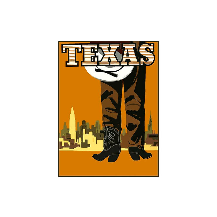 Bronze Baboon wholesale. We make custom magnets. "Vintage: Texas" 2.5” x 3.5” Magnet