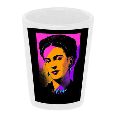 Bronze Baboon wholesale Viva Frida 1.5 oz. White Ceramic Shot Glass