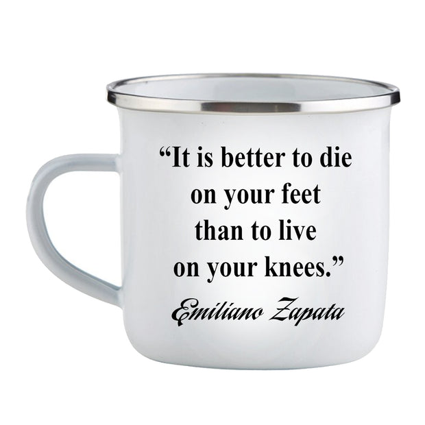 Emilio Zapata Portrait / Enamel Cup